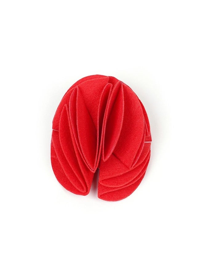 Zigly Ruby Rose Dog Bow Tie - | Breathable & Durable Fabric | Stylish Pet Accessory with Elastic Loop for Comfortable Fit (Red, L) - Image 3